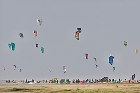 Kitesurfer im Weltnaturerbe Wattenmeer