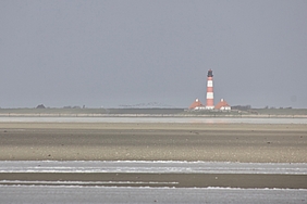 Leuchtturm Westerhever und Sandbank